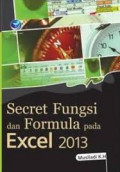 Secret Fungsi dan Formula pada Excel 2013